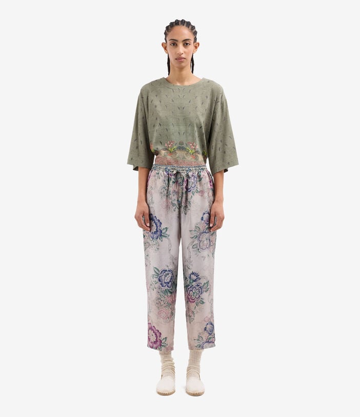 Pierre Louis Mascia ALOE Trousers Silk CENERE ROSATA ALOESPT10959SE517913101