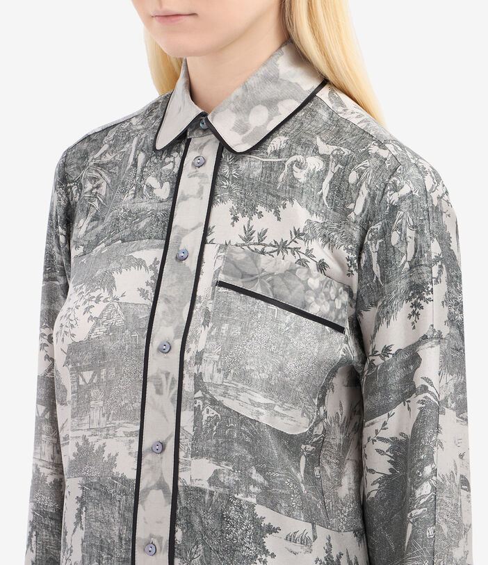 Pierre Louis Mascia ALOEGUM Longsleeve Shirt Silk CENERE ALOEGUMSCML10642SE516068103