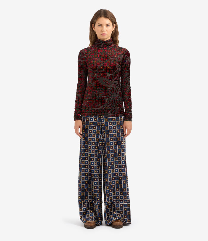 Pierre Louis Mascia PILLOW Turtleneck Top Viscose Multicolor PILLOWDO12351VI140148101