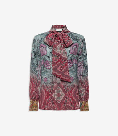 Pierre Louis Mascia TRAPEZIO Longsleeve Shirt Silk Multicolor TRAPEZIOSCML12361SE516352101