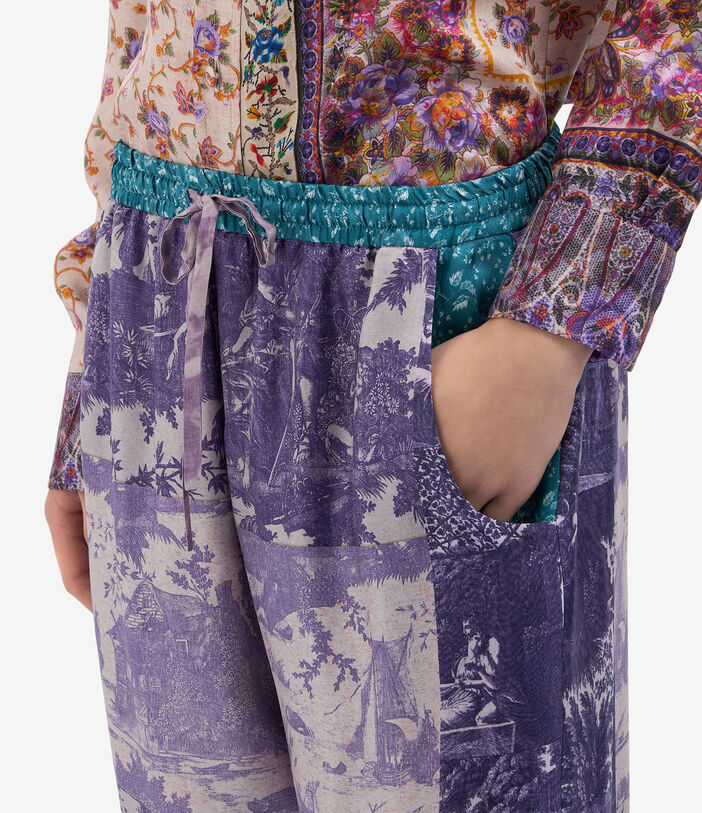 Pierre Louis Mascia ALOE Trousers Silk LAVENDER ALOESPT10959SE514993102