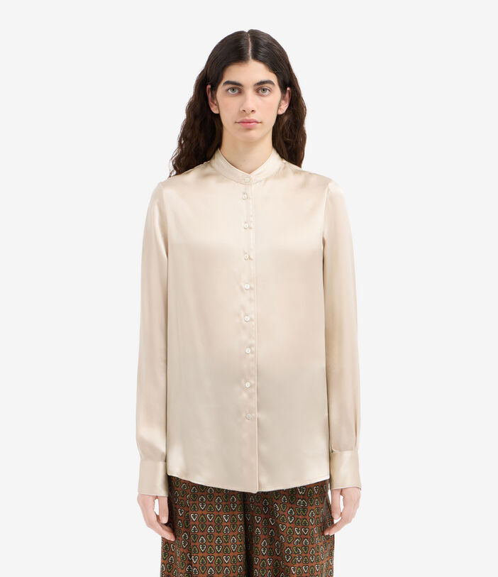 Pierre Louis Mascia ADANAGUM Longsleeve Shirt Silk BEIGE ADANAGUMUQCML11721SEBEIGE