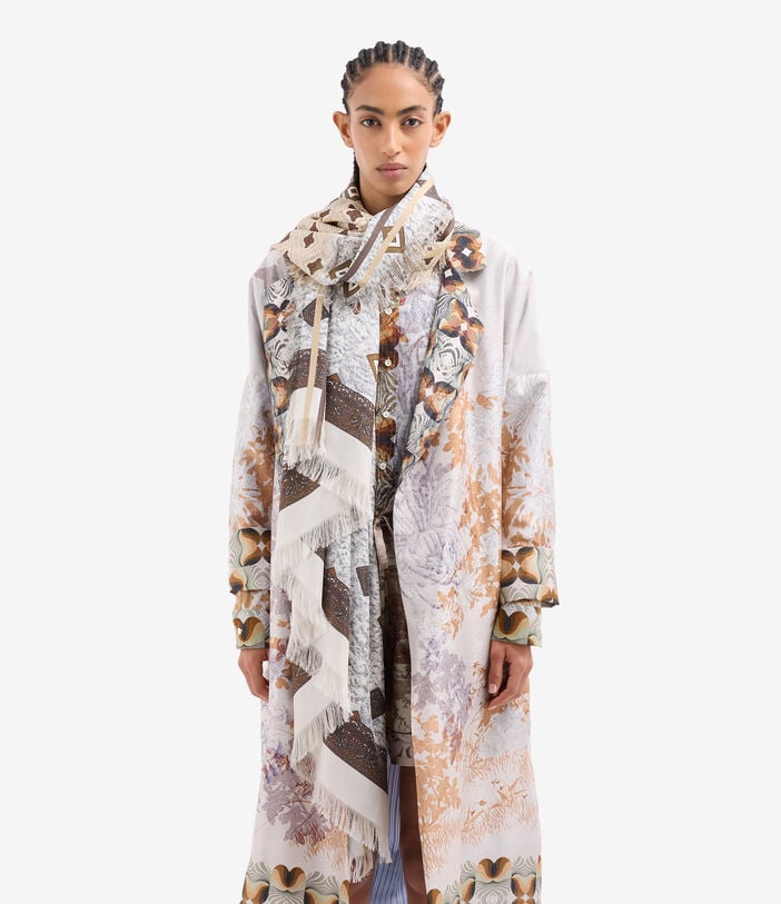 Pierre Louis Mascia ALOEUW Shawl Scarf Silk 135x195 CENERE ROSATA ALOEUWSW135X195S4SE517317101