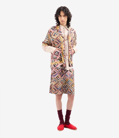 Pierre Louis Mascia ALOE Shorts Silk MOSAICO ALOESPN11765SE518055101