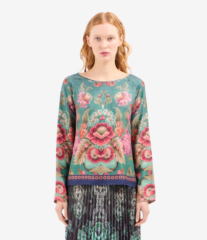 Pierre Louis Mascia ALOE Longsleeve Shirt Silk GIARDINO CARMINIO ALOESCML10061SE518057101