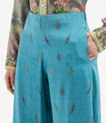 Pierre Louis Mascia ADANASTR Palazzo Trousers Silk ACQUA ADANASTRSVPT12409SE146797101