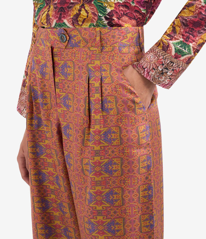 Pierre Louis Mascia CIALDA Trousers Silk Multicolor CIALDASPT12108SE139353101