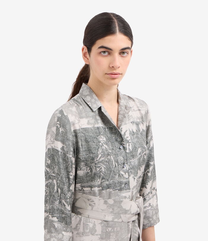 Pierre Louis Mascia ALOEGUM Shirt Dress Silk Pierre Louis Mascia ALOEGUM Shirt Dress Silk CENERE ALOEGUMSAB11899SE516037104