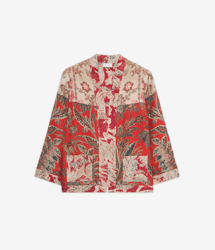 Pierre Louis Mascia ALOE Jacket Silk SPICE RED ALOEGC12045SE514911101