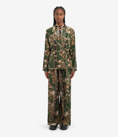 Pierre Louis Mascia ADANASTR Palazzo Trousers Silk Multicolor ADANASTRSVPT11094SE139582101
