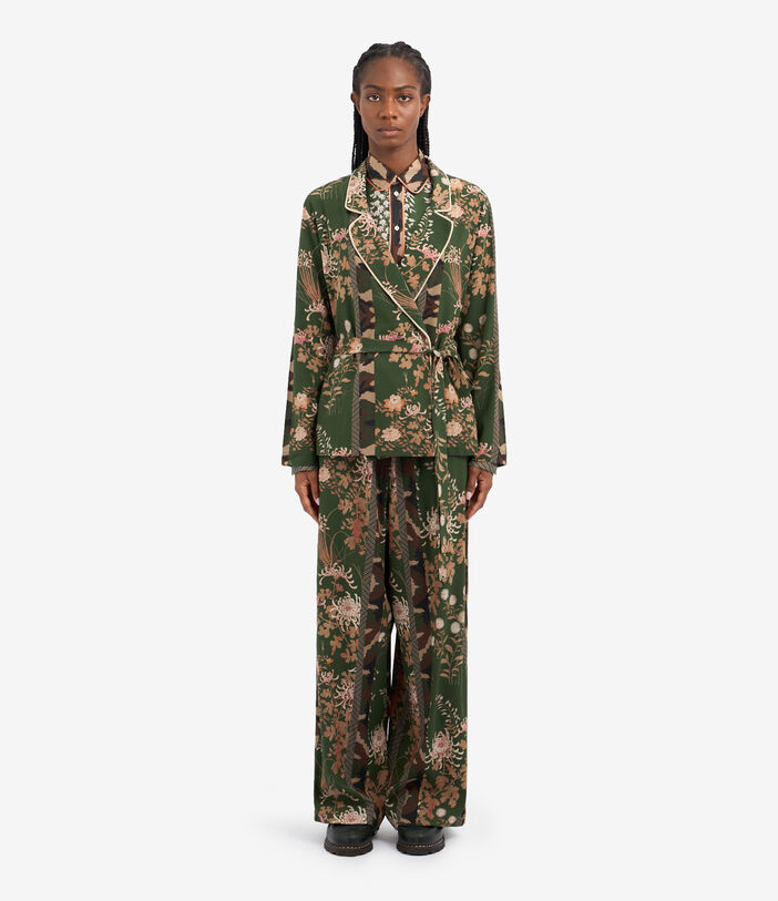 Pierre Louis Mascia ADANASTR Palazzo Trousers Silk Multicolor ADANASTRSVPT11094SE139582101