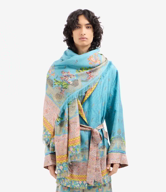 Pierre Louis Mascia ALOEUW Shawl Scarf Silk 135x195 CELESTE ALOEUWSW135X195S4SE517307101