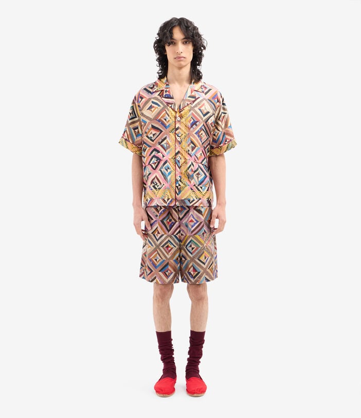 Pierre Louis Mascia ALOE Shortsleeve Shirt Silk MOSAICO ALOESCMC11927SE518126101