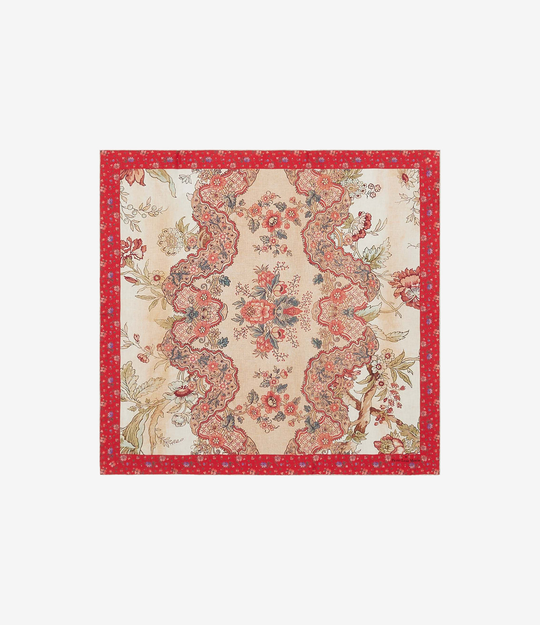 ALOEUW Bandana Scarf Silk 67x67 in FIORI D'ARGILLA | Pierre-Louis