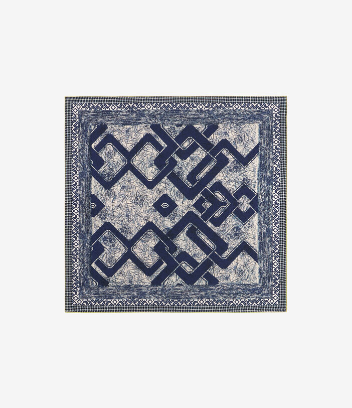 Pierre Louis Mascia ALOEUW Bandana Scarf Silk 67x67 NAVY ALOEUWSW067X067MSE51480210118