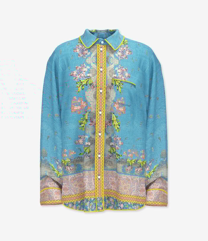 Pierre Louis Mascia ALOE Longsleeve Shirt Silk CELESTE ALOESCML10642SE518570101