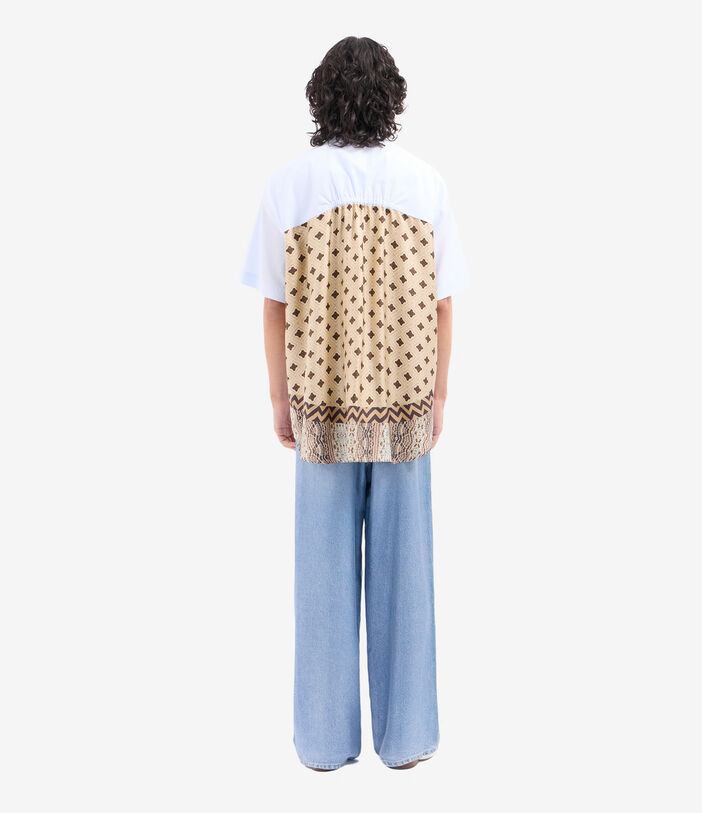 Pierre Louis Mascia ALOQHI Shortsleeve Shirt Cotton Silk SABBIA ALOQHICMC12797CO518188101