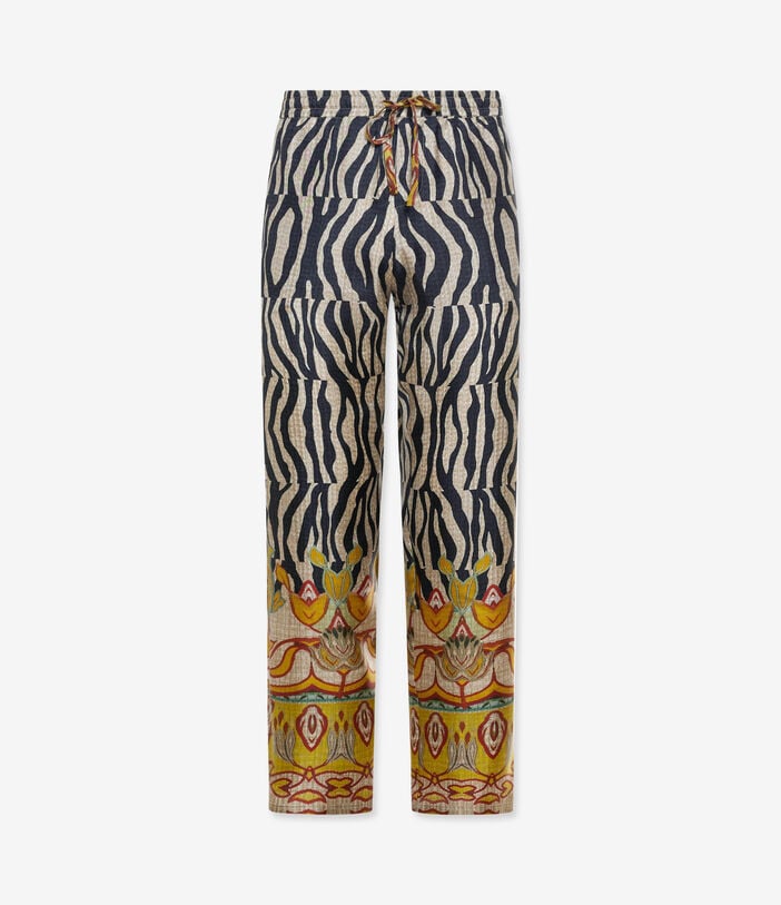 Pierre Louis Mascia ALOE Trousers Silk TRIBALE CHIAROSCURO ALOESPT10959SE517907101
