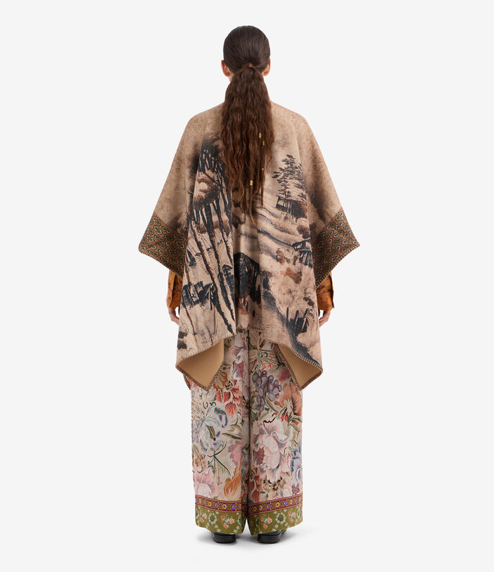 Pierre Louis Mascia PANCAKE Poncho Cape Wool Pierre Louis Mascia PANCAKE Poncho Cape Wool Multicolor PANCAKESGAPH006WO516617101
