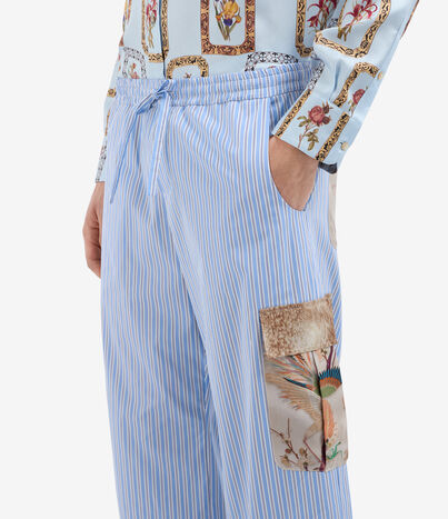 Pierre Louis Mascia ALOTHO Trousers Cotton Silk Multicolor ALOTHOPT12453CO514857101