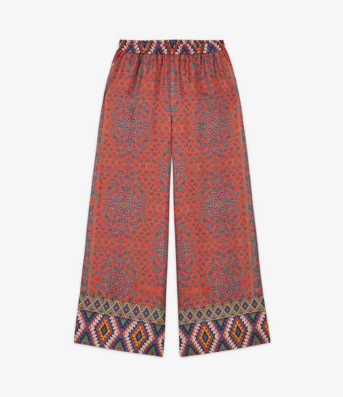 Pierre Louis Mascia CIALDA Palazzo Trousers Silk Multicolor CIALDASPT10766SE513294101