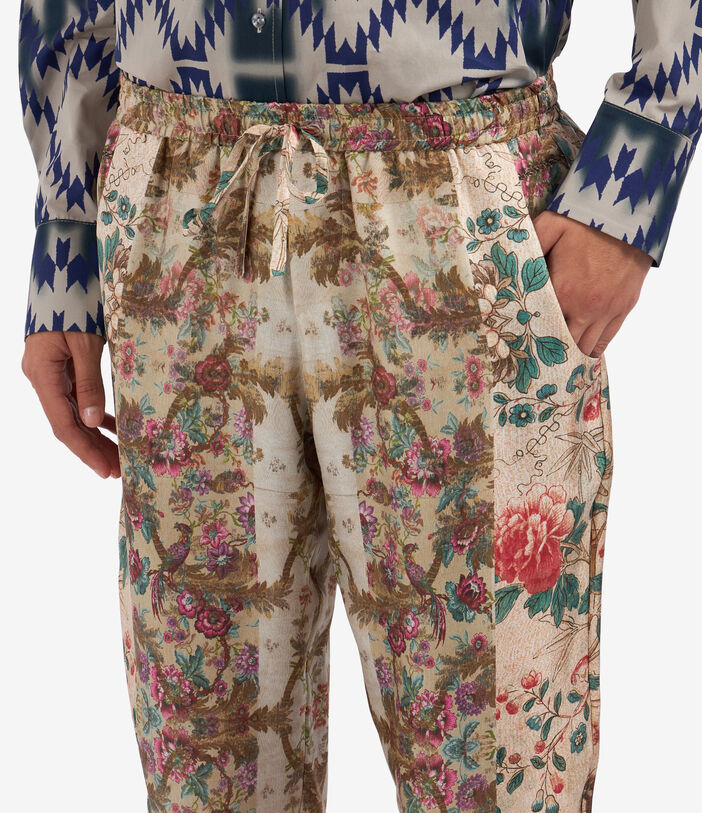 Pierre Louis Mascia ALOE Trousers Silk Multicolor ALOESPT10959SE513269101