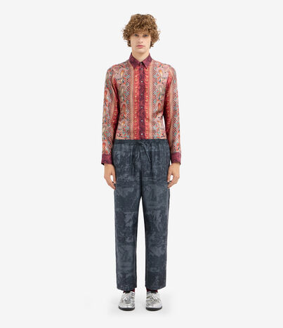 Pierre Louis Mascia ALOEGUM Trousers Silk Multicolor ALOEGUMSPT10959SE516067104