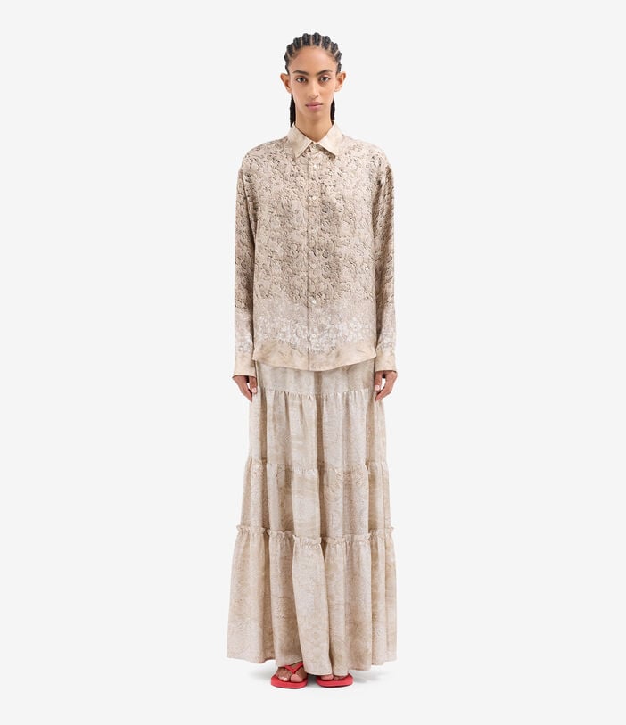 Pierre Louis Mascia ALOE Longsleeve Shirt Silk ARAZZO ANTICO ALOESCML10643SE517722101