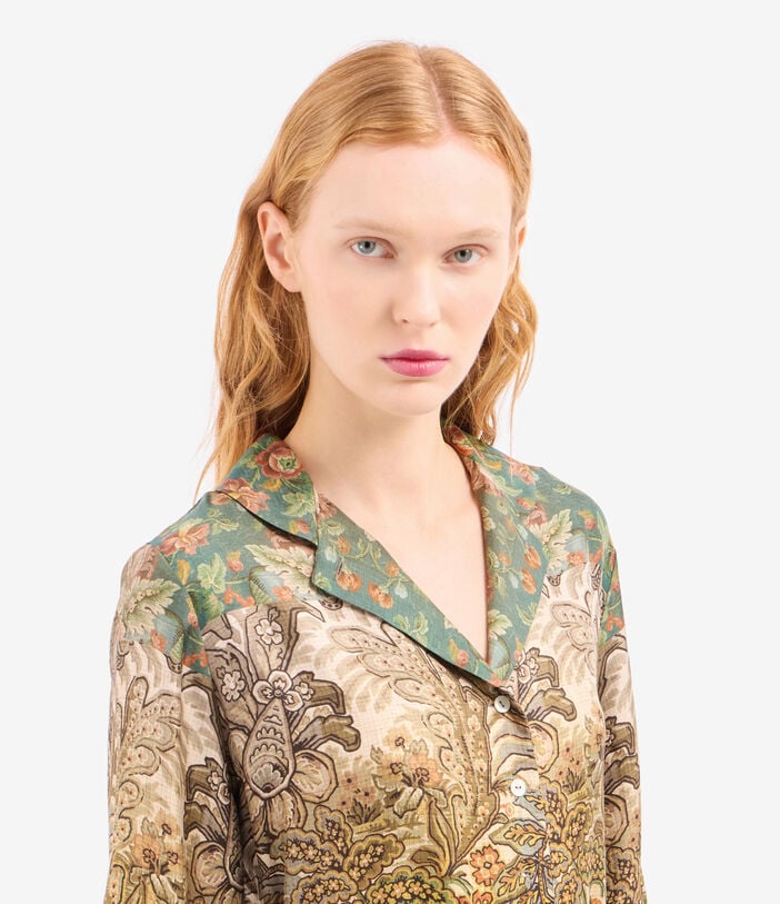 Pierre Louis Mascia ALOE Shirt Dress Silk GIARDINO BOTANICO ALOESAB11899SE518004101