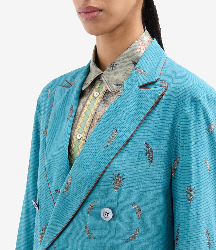 Pierre Louis Mascia ADANASTR Jacket Silk ACQUA ADANASTRSVGC12226SE147179101