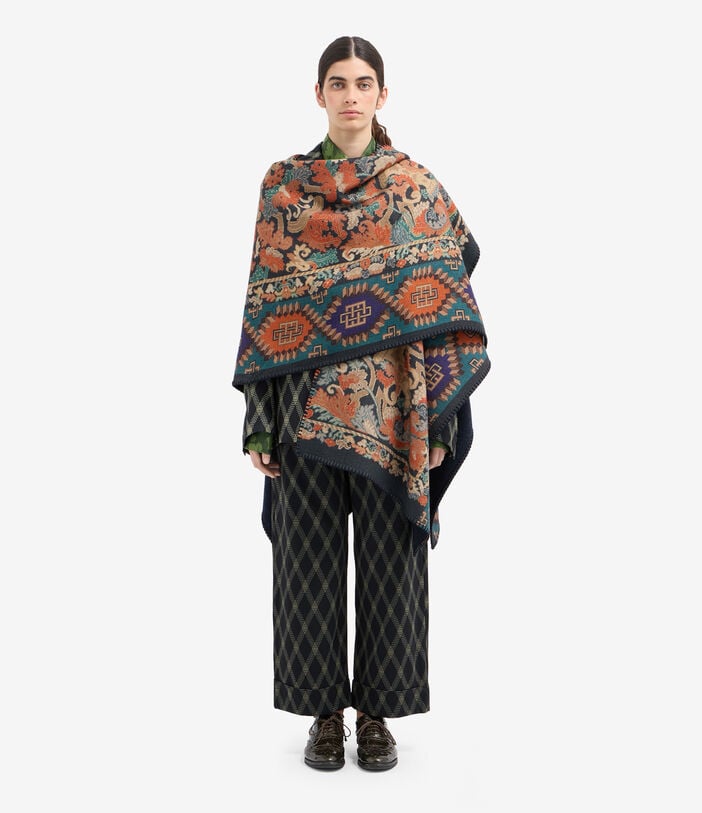 Pierre Louis Mascia PANCAKE Poncho Cape Wool Pierre Louis Mascia PANCAKE Poncho Cape Wool Multicolor PANCAKESGAPH006WO516619101