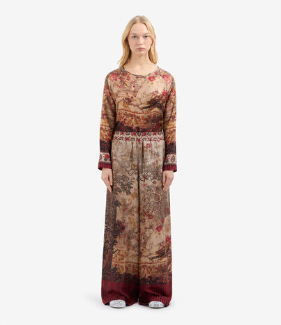 Pierre Louis Mascia ALOE Palazzo Trousers Silk PARCHMENT ALOESPT12450SE515021101