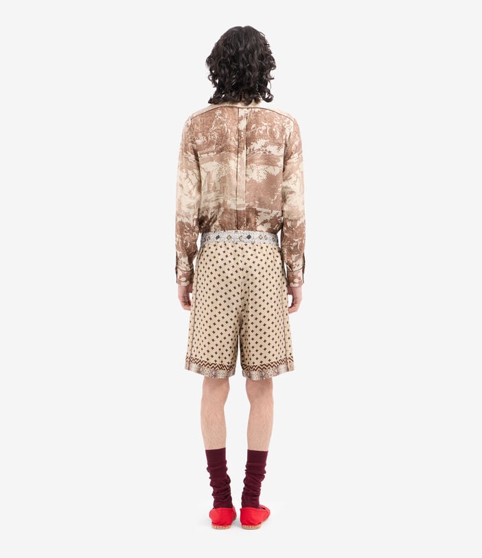 Pierre Louis Mascia ALOE Shorts Silk SABBIA ALOESPN11765SE518014101