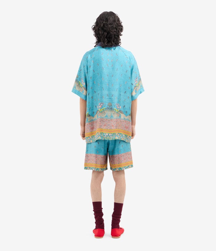 Pierre Louis Mascia ALOE Polo Shirt Silk CELESTE ALOESPO12563SE518168101