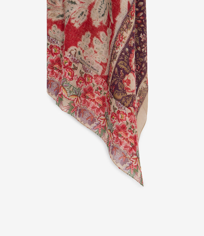 Pierre Louis Mascia HAWNBCI Shawl Scarf Cotton Silk 135x190 SPICE RED HAWNBCISW135X190PCO51433110130