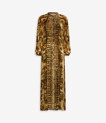 Pierre Louis Mascia KANADA Shirt Dress Viscose Silk TERRA D'OMBRA KANADAAB12238VI519506101