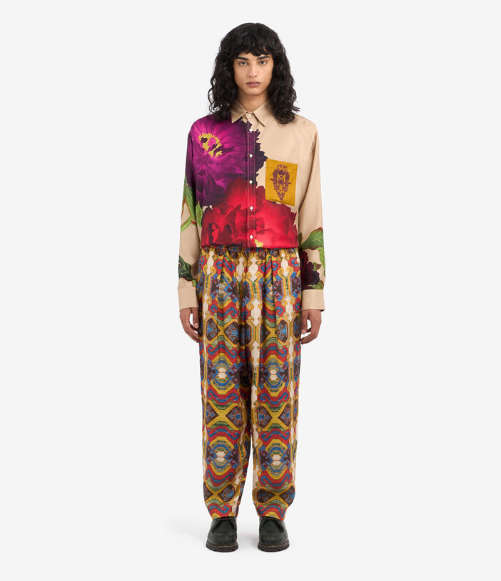 Pierre Louis Mascia FANCY Trousers Silk Multicolor FANCY2SPT10955SE140130101