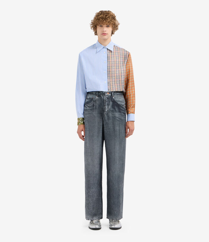 Pierre Louis Mascia ALOE Trousers Silk Pierre Louis Mascia ALOE Trousers Silk BLACK DENIM ALOESPT12566SE515240103