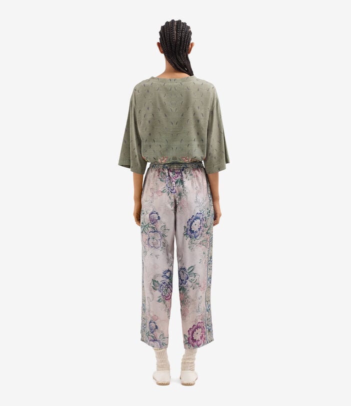 Pierre Louis Mascia ALOE Trousers Silk CENERE ROSATA ALOESPT10959SE517913101