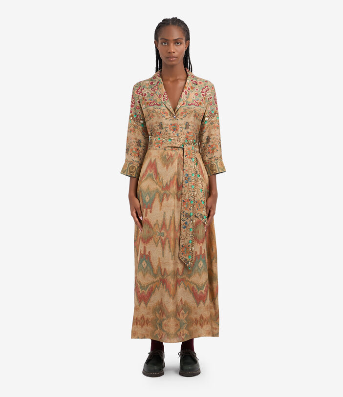 Pierre Louis Mascia ALOE Shirt Dress Silk Multicolor ALOESAB11899SE513341101