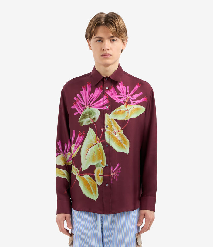 Pierre Louis Mascia ALOEGOTS Longsleeve Shirt Silk WINE RED ALOEGOTSSCML10643SE514663101