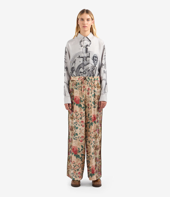 Pierre Louis Mascia ADANASTR Palazzo Trousers Silk Multicolor ADANASTRSVPT11094SE139338101