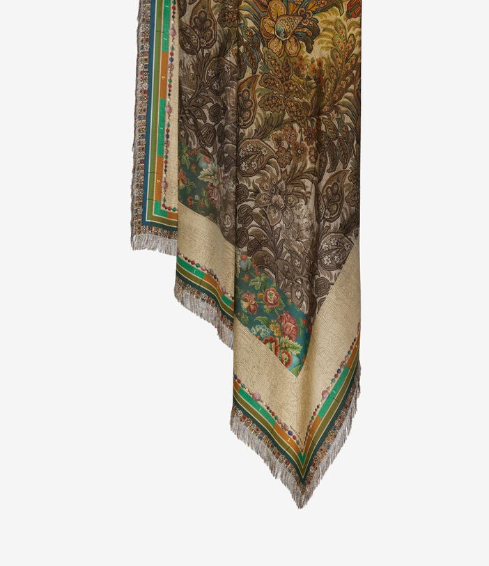 Pierre Louis Mascia ALOEUW Shawl Scarf Silk 135x195 GIARDINO BOTANICO ALOEUWSW135X195S4SE517305101