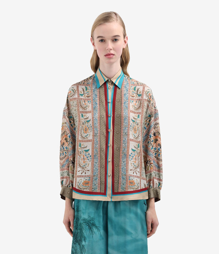 Pierre Louis Mascia ALOE Longsleeve Shirt Silk MULTICOLOR ALOESCML12049SE514851101