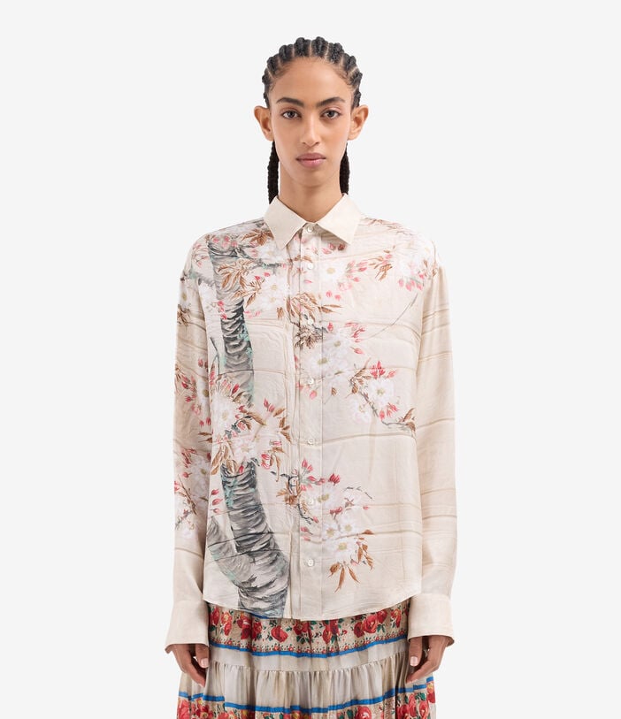 Pierre Louis Mascia ALOE Longsleeve Shirt Silk GIARDINO GIAPPONESE ALOESCML10643SE517719101