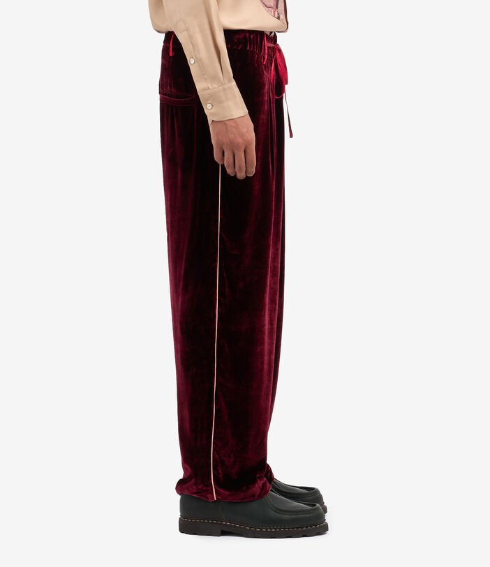 Pierre Louis Mascia KANPUR Trousers Viscose Silk BORDEAUX KANPURUPT12387VIBORDEAUX