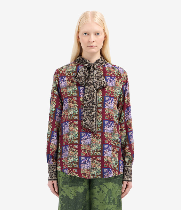 Pierre Louis Mascia TRAPEZIO Longsleeve Shirt Silk Multicolor TRAPEZIOSCML12361SE516353101