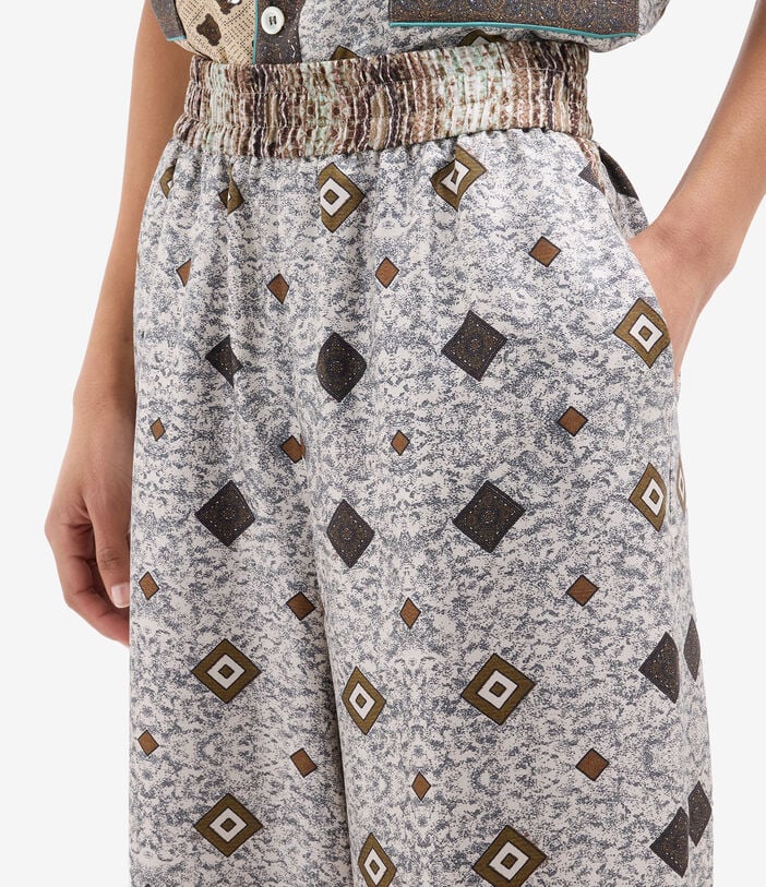 Pierre Louis Mascia ALOE Palazzo Trousers Silk MARMO ALOESPT12450SE517996101