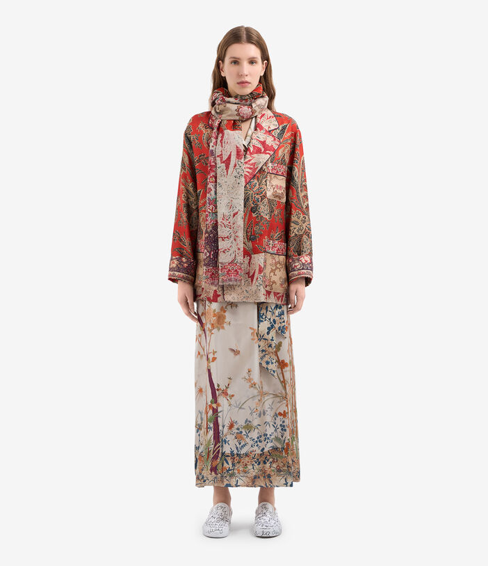 Pierre Louis Mascia ALOE Jacket Silk SPICE RED ALOESGC11351SE515548101