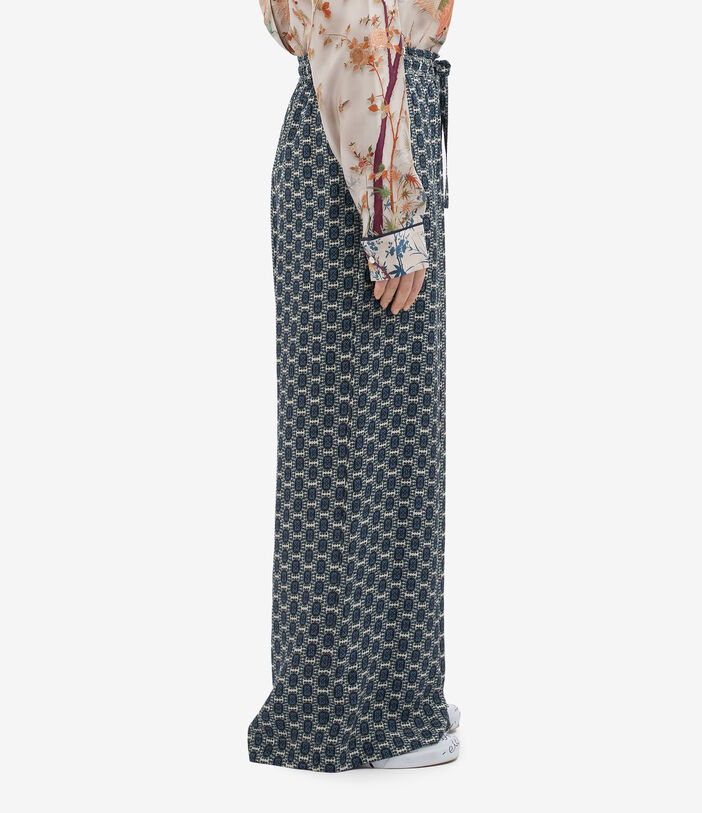 Pierre Louis Mascia ALOE Palazzo Trousers Silk TEAL ALOESPT11094SE142057101